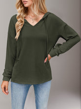 Load image into Gallery viewer, Double Take Drawstring Dropped Shoulder Long Sleeve Hoodie
