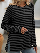 Load image into Gallery viewer, Mandy Striped Round Neck Long Sleeve T-Shirt
