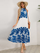 Load image into Gallery viewer, Tied Printed Sleeveless Midi Dress
