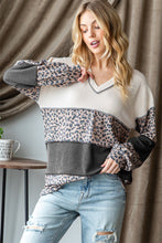 Load image into Gallery viewer, Heimish Color Block Long Sleeve Exposed Seam Top

