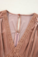 Load image into Gallery viewer, Lace Detail V-Neck Short Sleeve Dress
