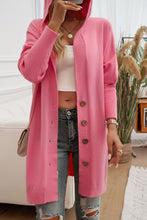 Load image into Gallery viewer, Devine Button Up Long Sleeve Hooded Cardigan

