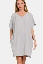 Load image into Gallery viewer, Zenana V-Neck Tee Dress with Pockets
