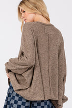 Load image into Gallery viewer, SAGE + FIG Round Neck Batwing Sleeve Oversize Top
