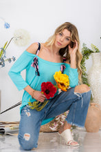 Load image into Gallery viewer, Celeste Full Size Tie-Strap Off-Shoulder Blouse
