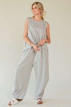 Load image into Gallery viewer, Davi &amp; Dani Drawstring Hem Round Neck Tank and Pants Set
