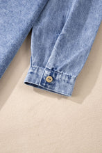 Load image into Gallery viewer, Raw Hem Button Down Long Sleeve Denim Dress
