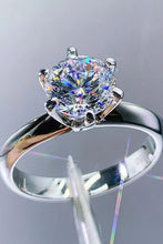 Load image into Gallery viewer, Adored 925 Sterling Silver 3 Carat Moissanite 6-Prong Ring
