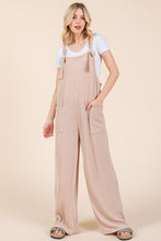 Load image into Gallery viewer, BOMBOM Knot Straps Wide Leg Ribbed Overalls with Pockets
