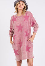 Load image into Gallery viewer, SAGE + FIG Washed Star Print Round Neck Dress
