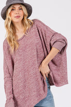 Load image into Gallery viewer, SAGE + FIG Round Neck Batwing Sleeve Oversize Top
