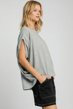 Load image into Gallery viewer, Umgee Exposed Seam Round Neck Batwing Sleeve Knit Top
