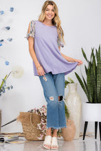 Load image into Gallery viewer, Celeste Full Size Open Tie Sleeve Round Neck Blouse
