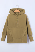 Load image into Gallery viewer, Quarter-Snap Dropped Shoulder Hoodie
