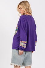 Load image into Gallery viewer, SAGE+FIG Peace Applique Patch Long Sleeve Top
