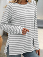 Load image into Gallery viewer, Mandy Striped Round Neck Long Sleeve T-Shirt
