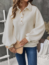 Load image into Gallery viewer, Perfee Half Button Long Sleeve Sweatshirt
