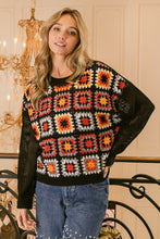 Load image into Gallery viewer, BiBi Granny Square Front Long Sleeve Top
