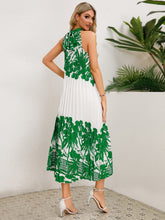 Load image into Gallery viewer, Tied Printed Sleeveless Midi Dress

