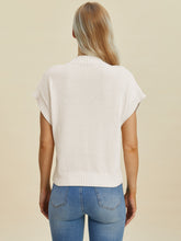 Load image into Gallery viewer, Double Take Full Size Mock Neck Short Sleeve Sweater
