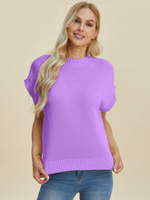 Load image into Gallery viewer, Double Take Full Size Mock Neck Short Sleeve Sweater
