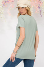 Load image into Gallery viewer, Celeste Full Size Crisscross Cutout Leopard Contrast Trim T-Shirt
