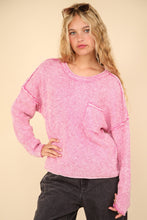 Load image into Gallery viewer, VERY J Mineral Washed Exposed Seam Sweater
