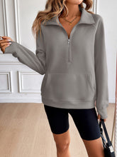 Load image into Gallery viewer, Ivy Lane Half Zip Raglan Sleeve Sweatshirt

