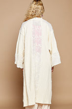 Load image into Gallery viewer, POL Flower Lace Trim Open Front Longline Cardigan
