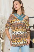 Load image into Gallery viewer, Celeste Full Size Leopard Long Sleeve T-Shirt with Braided Strap
