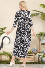 Load image into Gallery viewer, Celeste Full Size Printed Contrast Dress with Pockets
