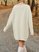 Load image into Gallery viewer, V-Neck Dropped Shoulder Sweater Dress
