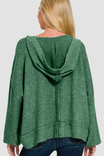 Load image into Gallery viewer, Zenana Brushed Hacci Exposed Seam Hoodie
