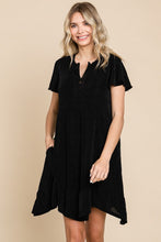 Load image into Gallery viewer, Culture Code Full Size Short Sleeve Ruffled Asymmetric Hem Dress
