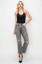 Load image into Gallery viewer, RISEN High Waist Distressed Straight Jeans
