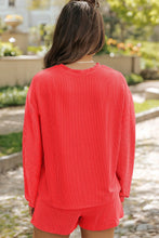 Load image into Gallery viewer, MERRY CHRISTMAS Round Neck Long Sleeve Top and Shorts Set
