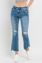 Load image into Gallery viewer, Vervet by Flying Monkey Full Size Mid Rise Distressed Cropped Flare Jeans
