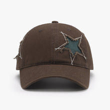 Load image into Gallery viewer, Adjustable Star Raw Hem Cap
