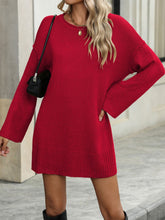 Load image into Gallery viewer, Round Neck Dropped Shoulder Sweater
