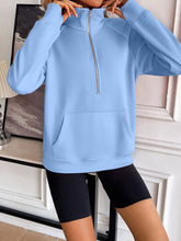 Load image into Gallery viewer, Ivy Lane Half Zip Raglan Sleeve Sweatshirt

