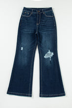 Load image into Gallery viewer, Distressed Wide Leg Jeans with Pockets
