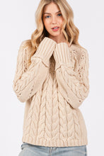 Load image into Gallery viewer, SAGE + FIG Cable-Knit Long Sleeve Sweater
