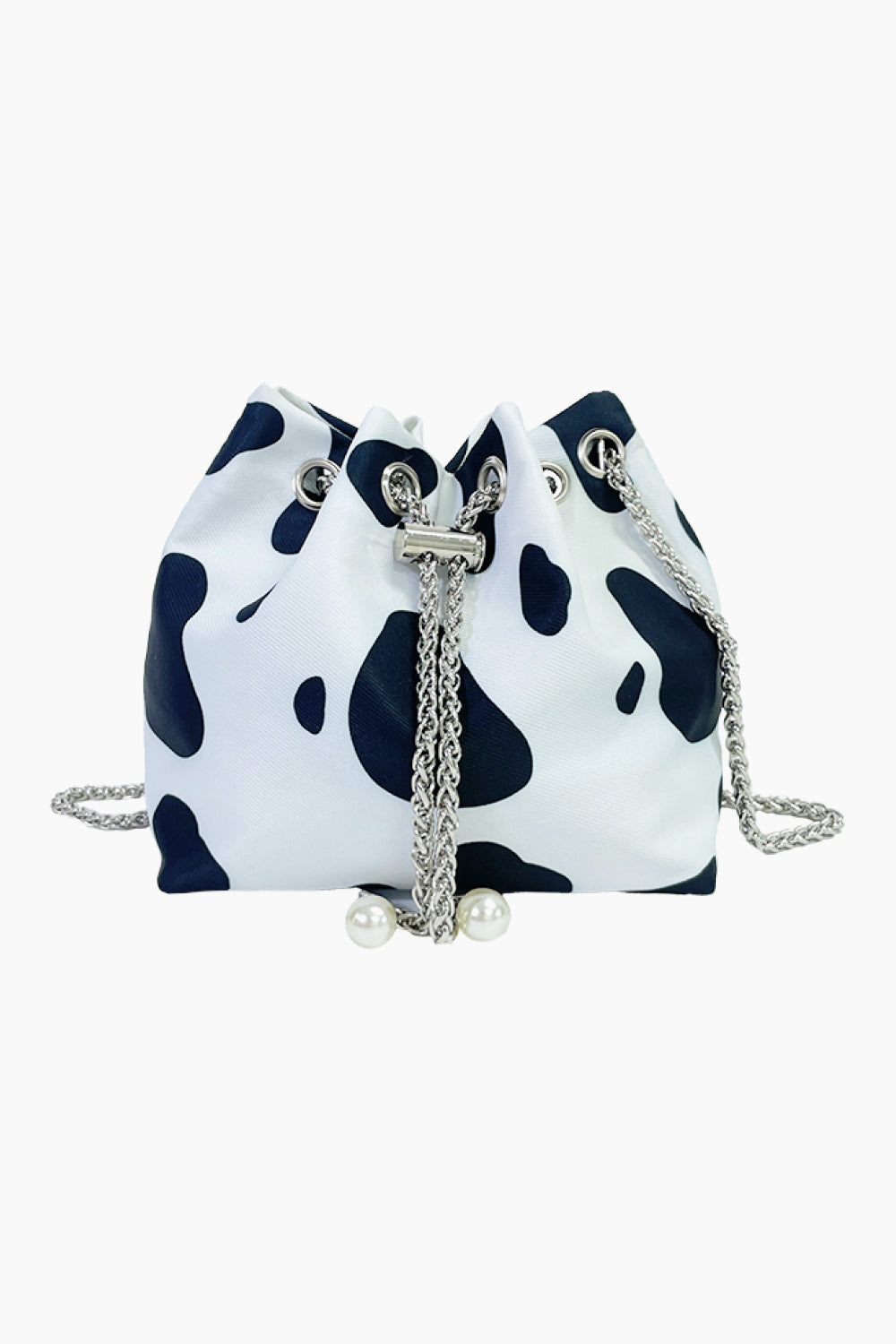 Animal Print Nylon Bucket Bag