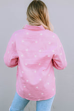 Load image into Gallery viewer, Star Pattern Button Up Slit Denim Jacket
