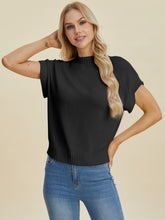 Load image into Gallery viewer, Double Take Full Size Mock Neck Short Sleeve Sweater
