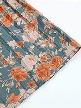 Load image into Gallery viewer, Perfee Tied Pleated Printed Mock Neck Long Sleeve Dress
