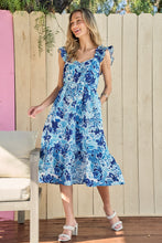 Load image into Gallery viewer, Hailey &amp; Co Full Size Floral Ruffled Sleeveless Midi Dress
