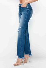 Load image into Gallery viewer, bytos Full Size Raw Hem Distressed Mid Rise Straight Jeans
