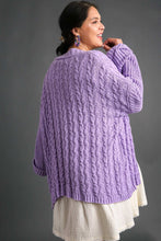 Load image into Gallery viewer, Umgee Full Size Cable Knit Open Front Long Sleeve Cardigan
