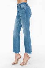 Load image into Gallery viewer, bytos Raw Hem Distressed Mid Rise Crop Jeans
